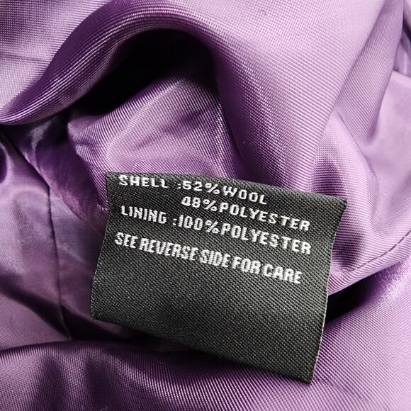 Steve Madden Women Peacoat Belted Wool Blend Black Lined Size XL Pockets Outdoor - Picture 12 of 14